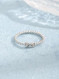 Cluster Rings Sterling 925 Silver X-Beads Ring With Fashionable Niche Design And Simple Delicate Style For Men Women