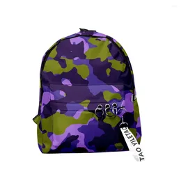 Backpack Youthful Creative Camouflage School Bags Notebook Backpacks 3D Print Oxford Waterproof Key Chain Small Travel