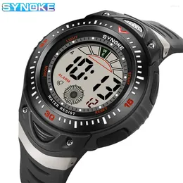 Wristwatches Outdoor Military Men Watch PU Waterproof Casual Sport Style Digital Clock Gift For Male