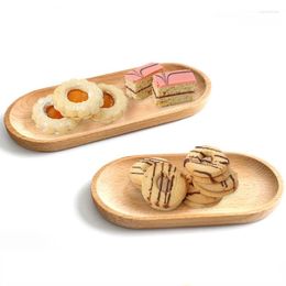 Storage Bottles Japanese Wooden Tray Home Mini Solid Wood Dessert Cake Plate Living Room Fruit Restaurant Sushi