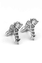 Antique Silver Medical Symbol Caduceus Cufflinks Doctors Medical Students Nurse Cuff Links Graduation Gifts3613915