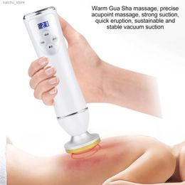 Electric massagers Electric Guasha Scraper Household Heating Vacuum Cup Massage Equipment Neck and Shoulder Health Relaxation Massage Machine Y240425