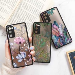 Cell Phone Cases Samsung A54 5g A23 A34 A05S A52 A53 A32 A14 A13 A72 phone case Galaxy S21 S20 FE S22 S23 S24 Ultra Plant Flower Cover J240418