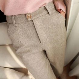 Men's Suits Pants Harem Pencil 2024 Autumn Winter High Waisted Casual Suit Office Lady Women Trousers Pantaloni Della Tuta