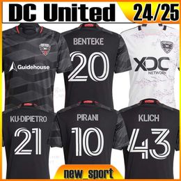 24 25 D.C. United Soccer Jerseys Kid Men Home Black The Cherry Blossom DC PIRANI 2024 2025 BENTEKE KLICH STROUD P.SANTOS JEAHZE Football Shirt