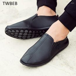 Casual Shoes Men's Leather Sneakers Men Loafers Quality Drop Roman Driving