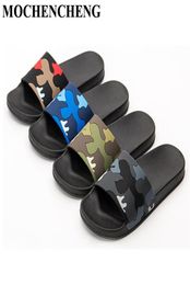 New Slippers Men Shoes Unisex Flat Home Slippers Camouflage Soft Antiskid Design Stylish Indoor Bathroom Beach Sandals3473551