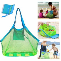 Storage Bags Large Mesh Beach Bag Totes Toys Towels Sand Away For Holding Children Toy Baby Essentials Kid