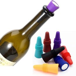 Reusable Silicone Bar tools Wine Stoppers Sparkling Beverage Bottles Stopper Cone shaped beer red-wine bottle cork T9I002620