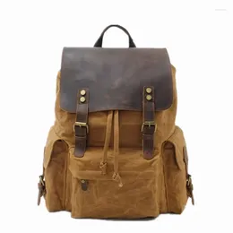 Backpack Weysfor Multifunctional Canvas Large Men Military Women Vintage School Backpacks Shoulder Laptop