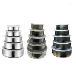 Storage Bottles Set Of 5 Food Container Stainless Steel Preservation Box Bento Boxes