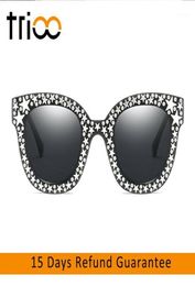 Sunglasses TRIOO Diamond Star Blink Square Female Shades Mirror UV400 Protection Sun Glasses For Women High Fashion Brand Design18309188