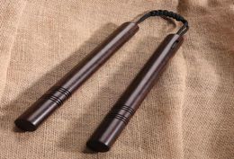 Accessories Solid Wood Blackwood Nunchucks Wooden Actual Combat Performance Rope Nunchaku TwoSection Stick4765697