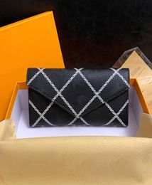 Wallet designer luxury handbags clutch bag card holder pu leather top quality letter flower print women girl fashion purse wallet 7052873