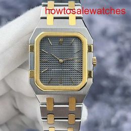 Womens AP Wrist Watch Womens Watch 18K/Fine Steel Material Quartz Movement Dark Grey dial Gold Watch