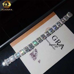 Fine Jewellery Hip Hop Pass Diamond Tester Baguette Sier Men Moissanite Bracelets