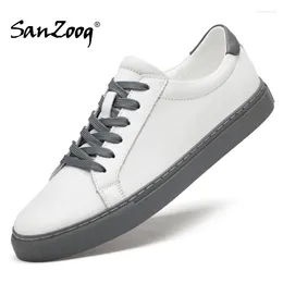 Casual Shoes Men Skateboarding Genuine Leather Sneakers Fashion Trend Flat High Quality Plus Big Size 48 49 50