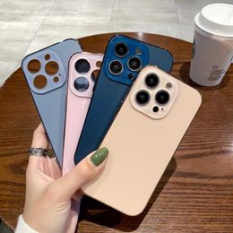 Cell Phone Cases 2023 New Electroplated Tpu Matte Acrylic Phone Case Suitable for Men and Women Suitable for iPhone 14 13 12 11 15 Pro Max Plus J240418