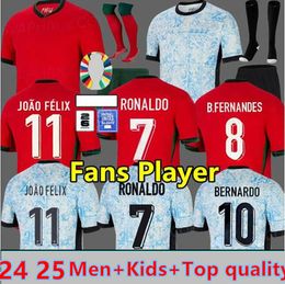 24 25 Portugal Soccer Jerseys Ruben Ronaldo Portuguese 2024 2025 Soccer shirt Men's Children's Set Portugal's Victory Over Thailand