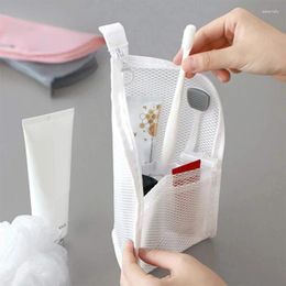Storage Bags Travel Portable Toothbrush Toothpaste Bag Makeup Brushes Case PVC Mesh Toiletry Cosmetic Container