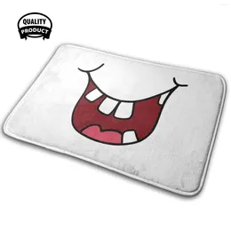 Carpets Cartoon Mouth Mask Soft House Family Anti-Slip Mat Rug Carpet Funny Cute