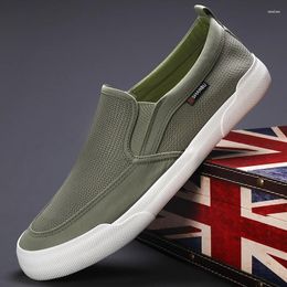 Casual Shoes Men's Canvas Spring 2024 Mesh Fashion Summer Breathable Versatile Slip On Skateboarding Men Foot Flat SS24612