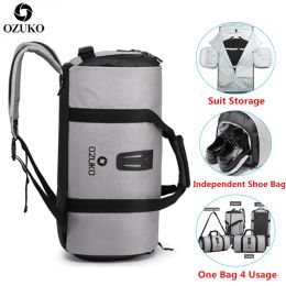 Backpacks Ozuko Suit Storage Bag Multifunction Men Suit Travel Bag Large Capacity Waterproof Duffle Bag for Trip Hand Lage Bags