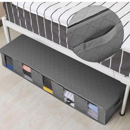 Storage Bags Dustproof Underbed Bag Clothes Separating Container Thickened Non-woven Fabric Box For Home Flat Dormitory