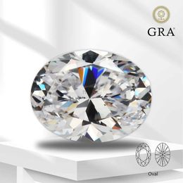 Wedding Rings Moissanite Stone Oval Cut D Colour VVS1 Gemstone GRA Certificate Lab Grown Diamond for DIY Ring Necklace Earrings Main Materials 240419