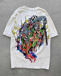 Men's T-Shirts Y2K T Shirt Harajuku Hip Hop Cartoon Graphic Print Gothic Oversized Tshirt Men Women 2023 New Japanese Fashion Short Slved Top T240419