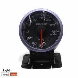 Gauges CNSPEED 60MM Car Turbo Boost gauge & Lighting Psi Black Face Auto Boost gauge