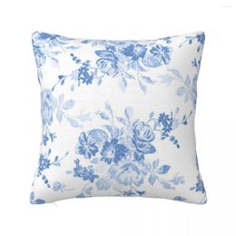 Pillow Modern Navy Blue White Watercolour Elegant Floral Throw Cover Luxury Pillows Decor Home