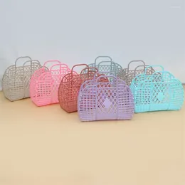 Storage Bags Detachable Shower Basket Plastic Bath Bathroom Hollow Wash Shopping Home Organisation