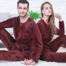 Men's Thermal Underwear Women MenThermal Winter Long Johns Sets Fleece Keep Warm Plus Size Unisex Imtimate Outfits