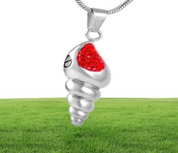 Pendant Necklaces PetAnimal Ashes Keepsake Memorial Urn Necklace For Women Men Red Blue Crystal Conch Cremation PendantampJewel9441800346