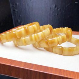 Link Bracelets Natural Golden Tiger Eye Stone Bangle Fashion Crystal Quartz Gemstone Jewelry Reiki Healing Gift For Women 12x13mm