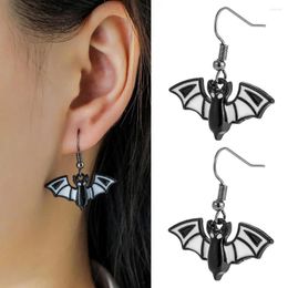 Dangle Earrings Funny Halloween Bat Punk Hip Hop Enamel Jewellery Creepy Novelty Party Gift For Female Decoration