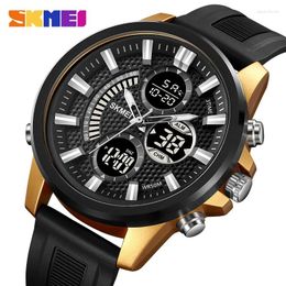 Wristwatches SKMEI Men's Electronic Watch Original Genuine Three Kinds Of Time Stopwatch Timer Alarm Clock 24-hour Countdown 2235