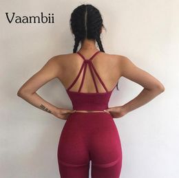 Womens 2 Piece Outfit Yoga Sport Workout Set Plus Size Clothes For Women Sports Bra And Seamless Gym Leggings Sets Activewear8438648