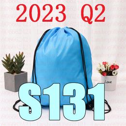 Shopping Bags Latest 2024 Q2 BS 131 Drawstring Bag BS131 Belt Waterproof Backpack Shoes Clothes Yoga Running Fitness Travel