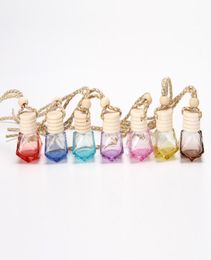 Refillable Compacts Colorful Car Air Freshener Perfume Bottle Aromatherapy Fragrance Essential Oil Diffuser Hanging Perfume Pendan7877447