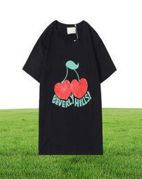 2022s beverly hills Cherry designer tshirt men fashion luxury clothing short sleeve women Punk print letter Summer Skateboard bre6348913