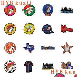 Shoe Parts & Accessories Hybkuaji Custom 100Pcs Add New Texas Things Charms Wholesale Shoes Decorations Pvc Buckles For Drop Delivery Dh78F