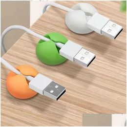 Other Home Storage & Organization Desktop Managers Clips Cord Holder For Desk Adhesive Organizer Charger Nightstand Wall Office Manage Dhocr