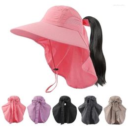 Berets Unisex Neck Flap Bucket Hat Fisherman For Summer Spring Breathable Teenagers Casual Sport Sunshades