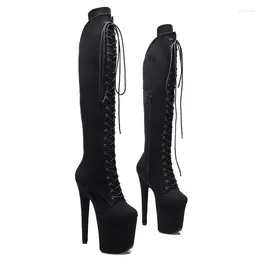 Dance Shoes Auman Ale 20CM/8inches Suede Upper Round Head Sexy Exotic High Heel Platform Party Women Boots Pole 012