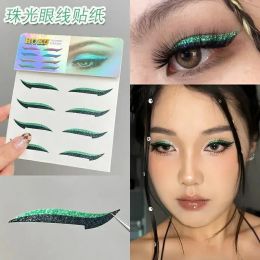 Eyeliner 4 Pairs Set Eyeliner Sticker Sets Colourful Waterproof Double Line Eyelid Patch for Woman Reusable Makeup Party Club Beauty Tool