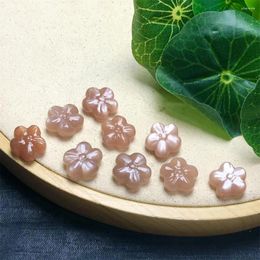 Link Bracelets 5PCS Natural Sunstone Small Flower Carving Pendant Fashion Shape For Making DIY Home Decoration Gift 13MM