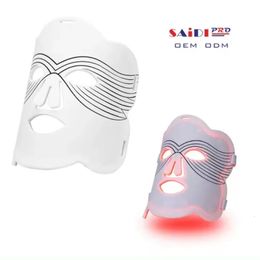 Red Infrared Light LED Pon Mask Home Used Therapy Facial Nearinfrared Silicone 240418