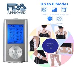 Carevas Massager Rechargeable Electric Machine 8 Modes Tens Unit Portable Pulse Massager Muscle Stimulator Therapy Body3206756